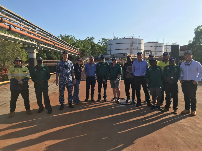 Viva Energy and Department of Defence tours facilities with Tiwi Port and Marine