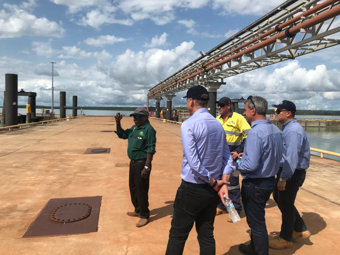 Viva Energy and Department of Defence tours facilities with Tiwi Port and Marine